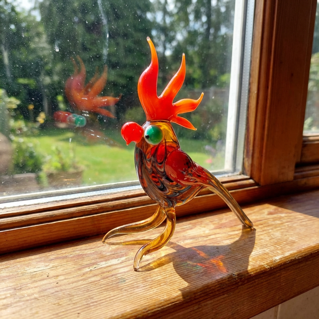 The Vibrant Storyteller – Parrot Figurine
