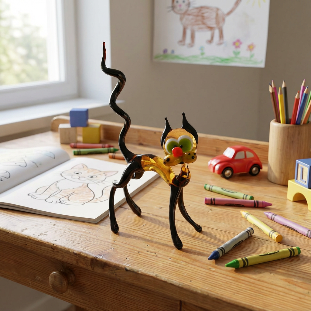 The Golden Wanderer - Cat Figurine